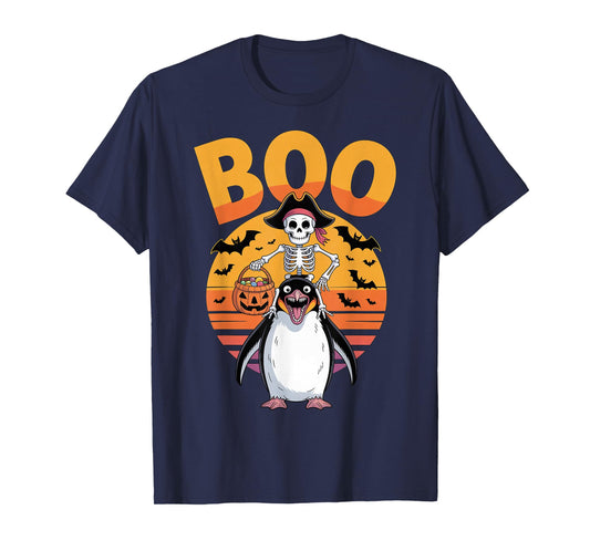 Spooky Penguin Costume on Boo Penguin Halloween T-Shirt