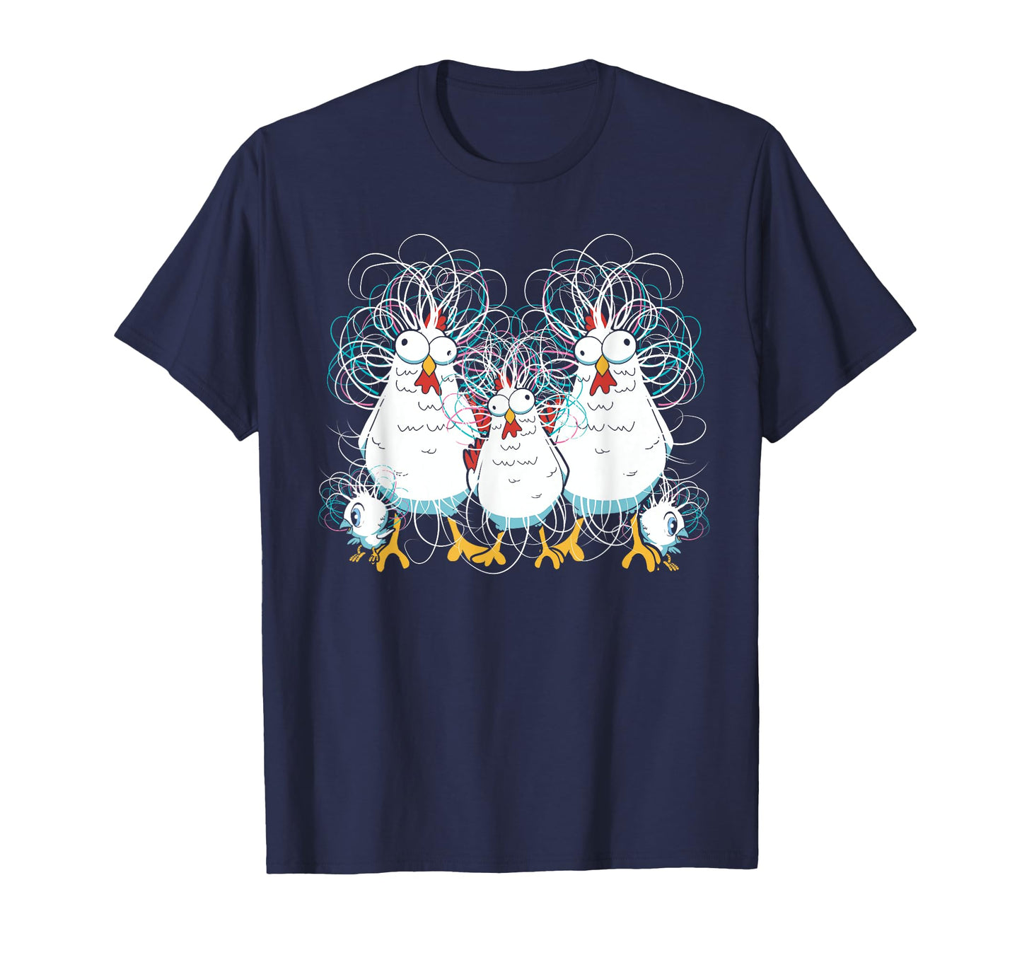 Funny Chicken Art Crazy Chicken Family Chicken Lover Farmer T-Shirt