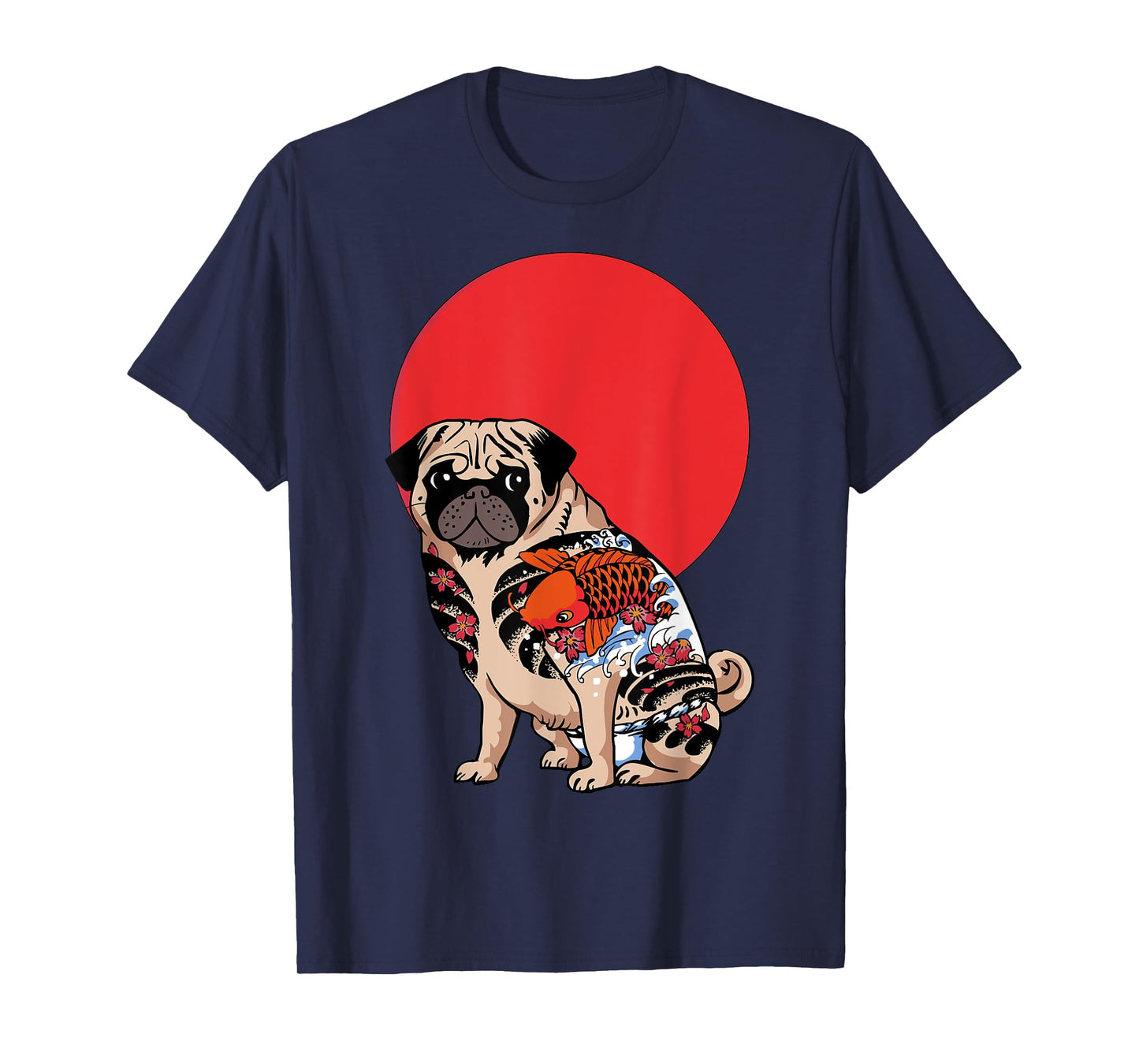 Yakuza Pug Tattoo T- Shirt by Huebucket T-Shirt