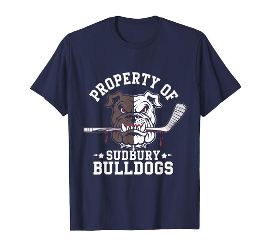 Property of Sudbury Bulldog Funny Hockey Dog Lover Funs T-Shirt for Men Women