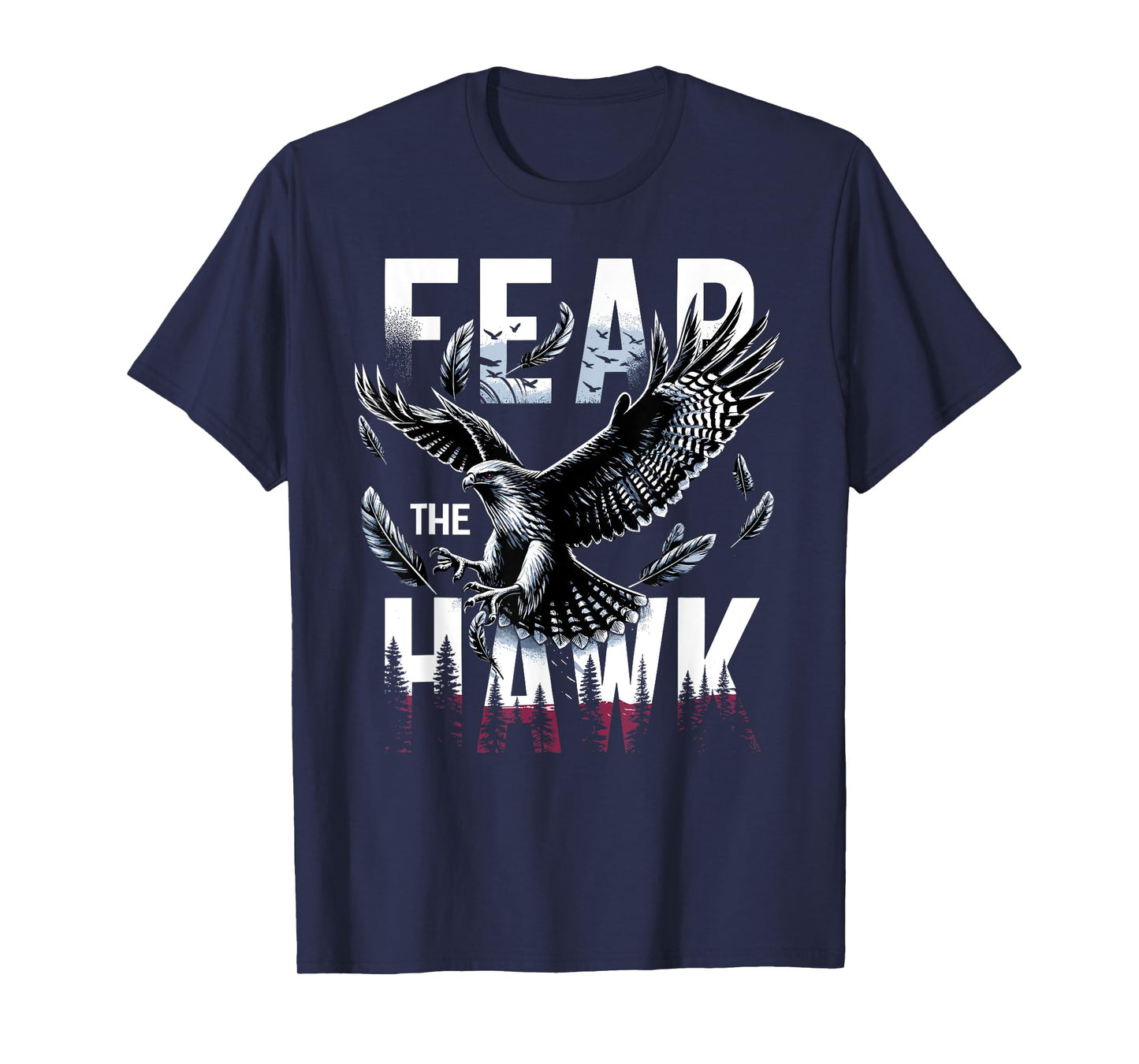 Fear The HAWK T-Shirt HAWKS Girls Boys Hawks T-Shirt