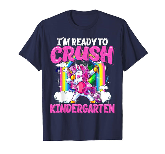 Kindergarten Dabbing Unicorn Back To School Girls Gift T-Shirt