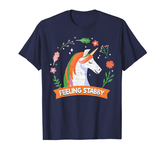Feeling Stabby the unicorn Tee shirt T-shirt T-Shirt