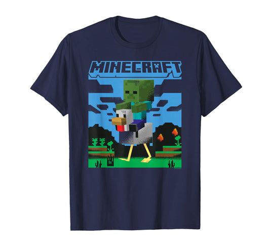 Minecraft Chicken Jockey Day Walk Poster T-Shirt