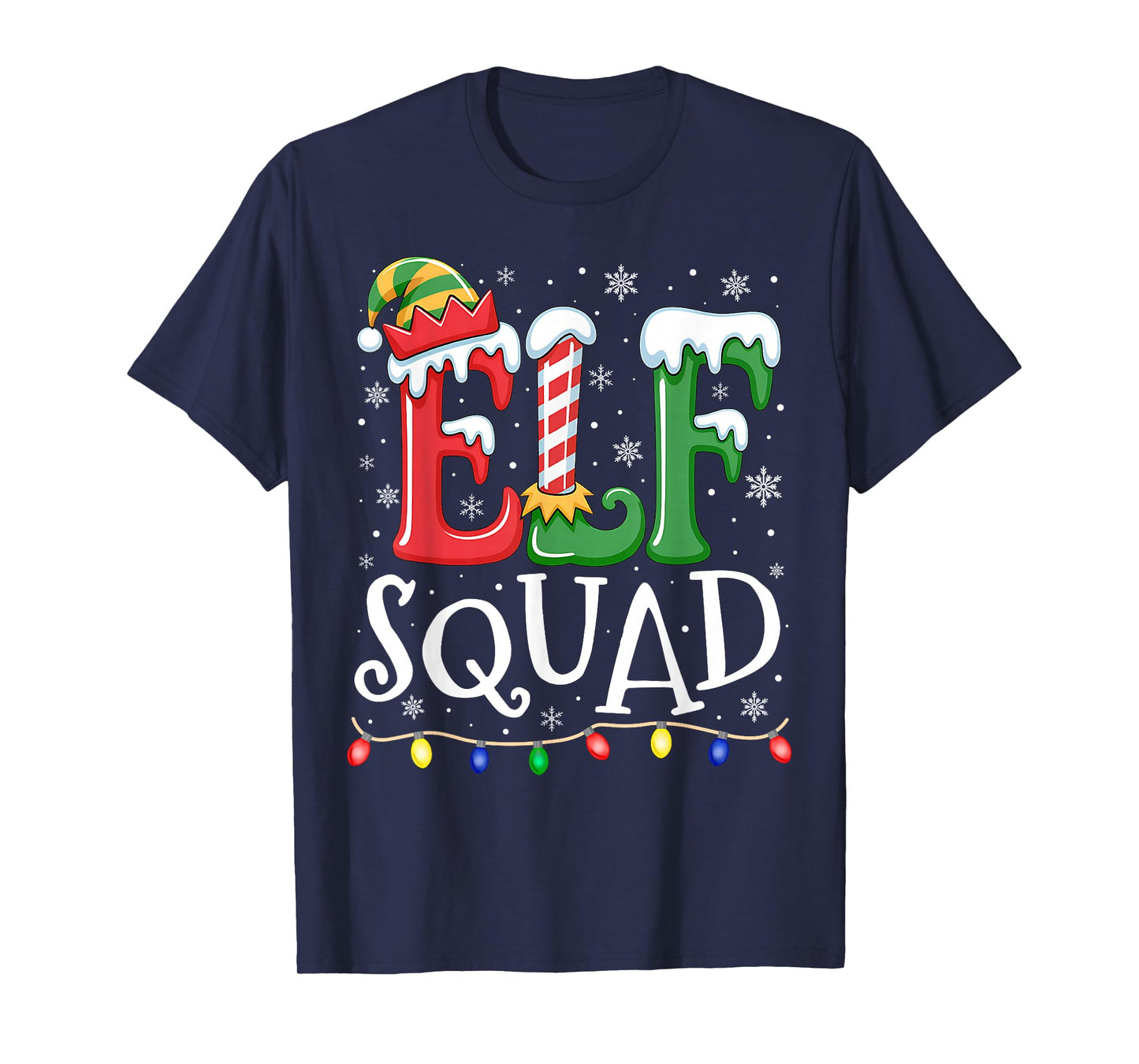 Elf Family Christmas Matching Pajamas Xmas Elf Squad T-Shirt