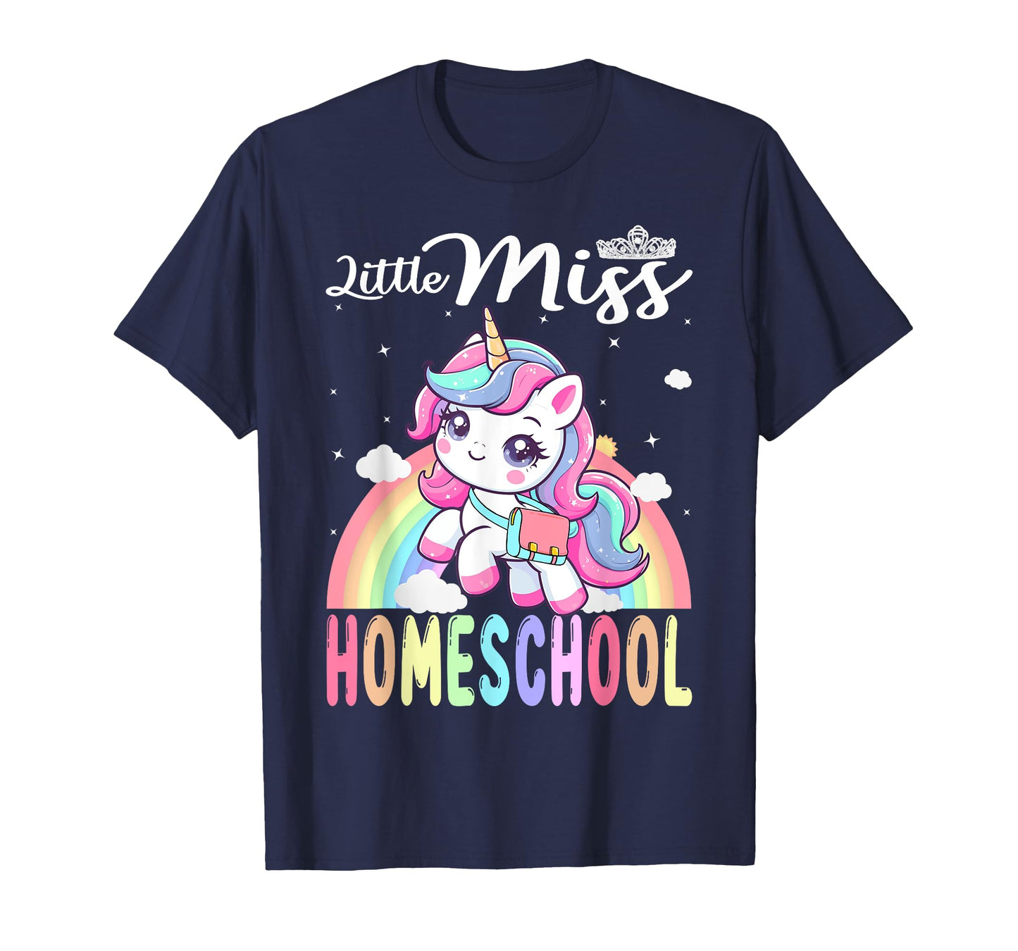 Little Miss Homeschool Back To School Girls Homeschool T-Shirt