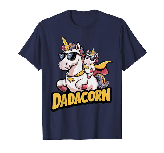 Dadacorn Unicorn Dad and Kid - Best Father's Day Funny T-Shirt