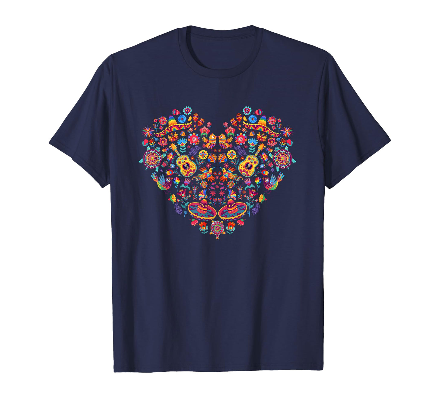 Alebrije, spirit animals, floral colorful design, latin art T-Shirt