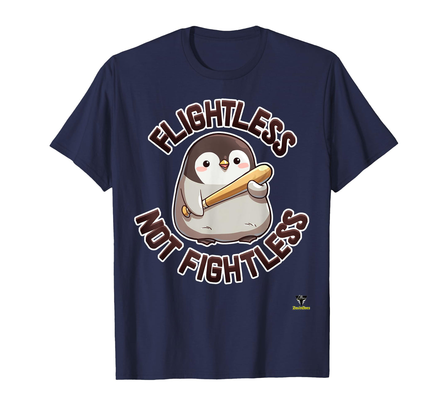 Flightless not Fightless - a menacing penguin T-Shirt