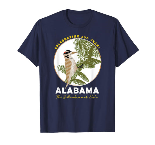 Alabama Bicentennial The Yellowhammer State 1819-2019 T-Shirt