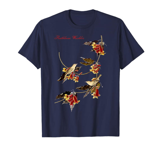 Audubon Rathbone Warbler North American Birds Education T-Shirt