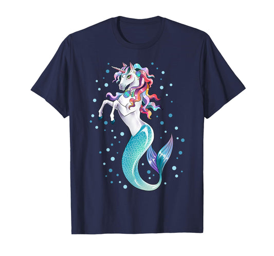 Unicorn Mermaid Mermicorn Girls Kids Women Rainbow Gifts T-Shirt