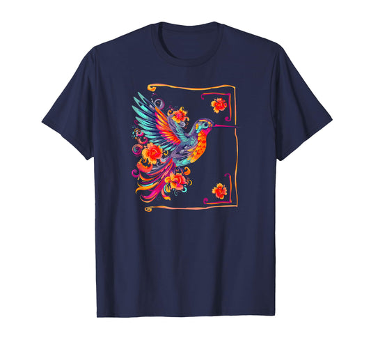 Hummingbird Bird Watcher Flower Wildlife Nature Nectar T-Shirt