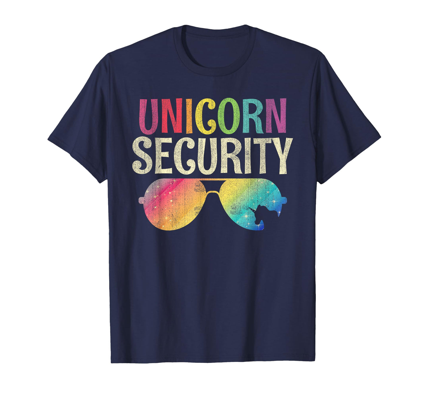 Unicorn Security Funny Sunglasses Unicorn Kids T-Shirt