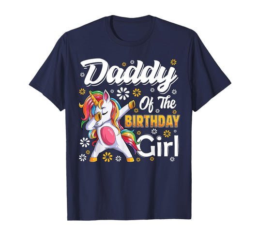 awesome dabbing unicorn birthday Daddy Family Matching T-Shirt