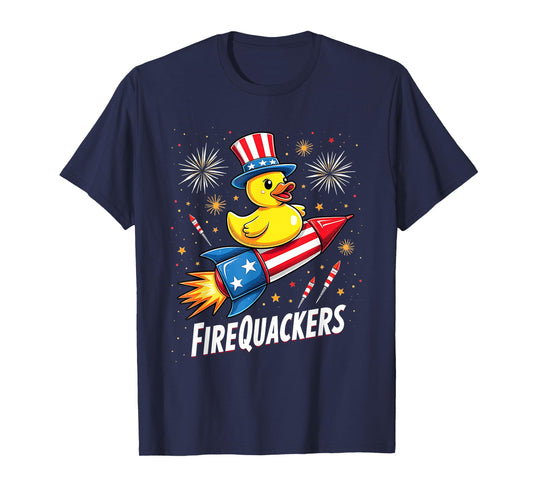 4th of July Patriotic Day Funny Firecracker Duck Goose T-Shirt