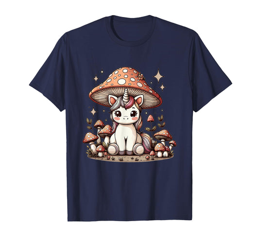 Unicorn Cottagecore Mushroom Fungi Cute Aesthetic Unicorn T-Shirt