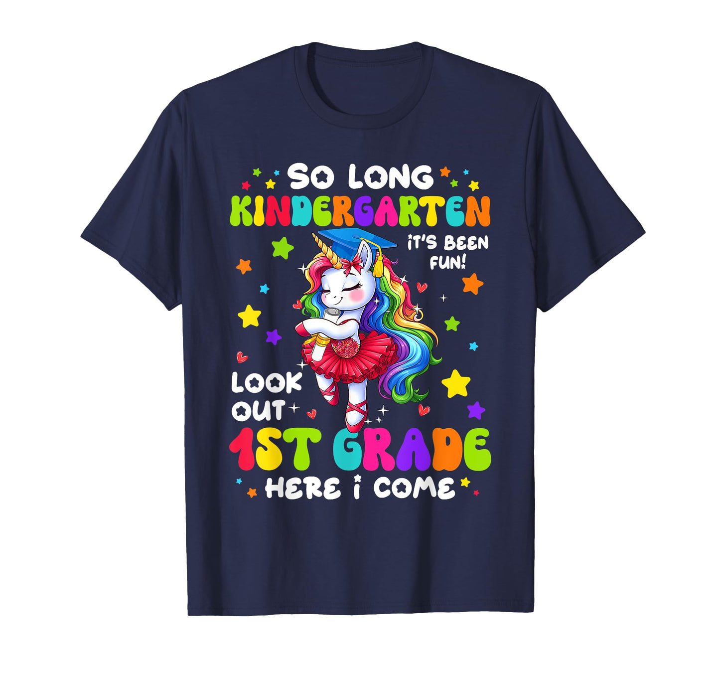 Kindergarten Graduation 2025 Magical Unicorn Girls Graduate T-Shirt