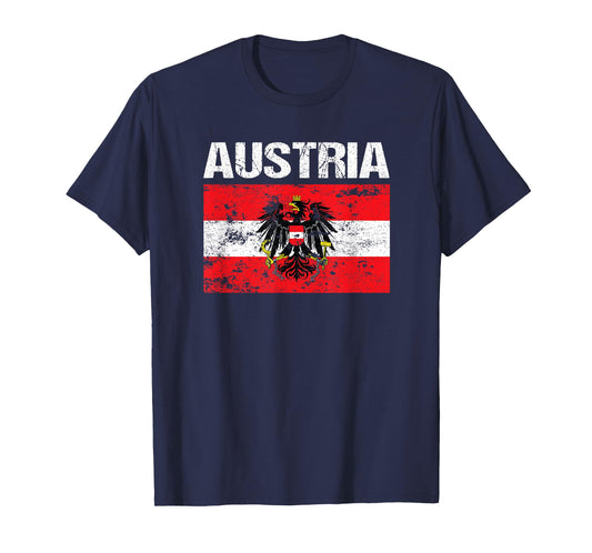 Austrian Flag Austria Vienna Land der Berge Eagle T Shirt T-Shirt
