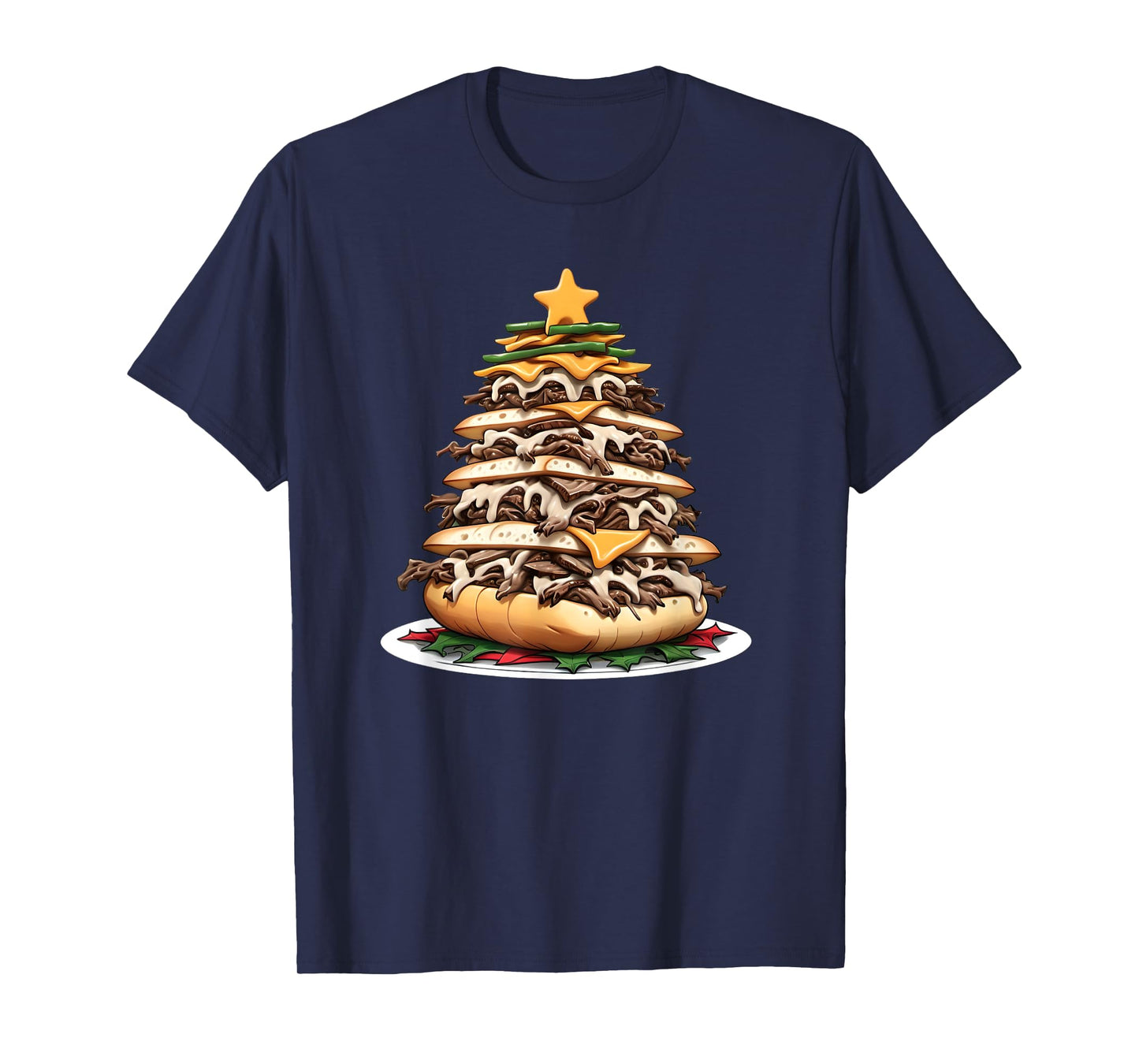 Philly Cheesesteak Christmas Tree T-Shirt