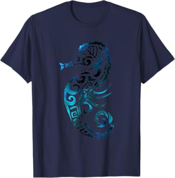 Turquoise seahorse ocean design T-Shirt
