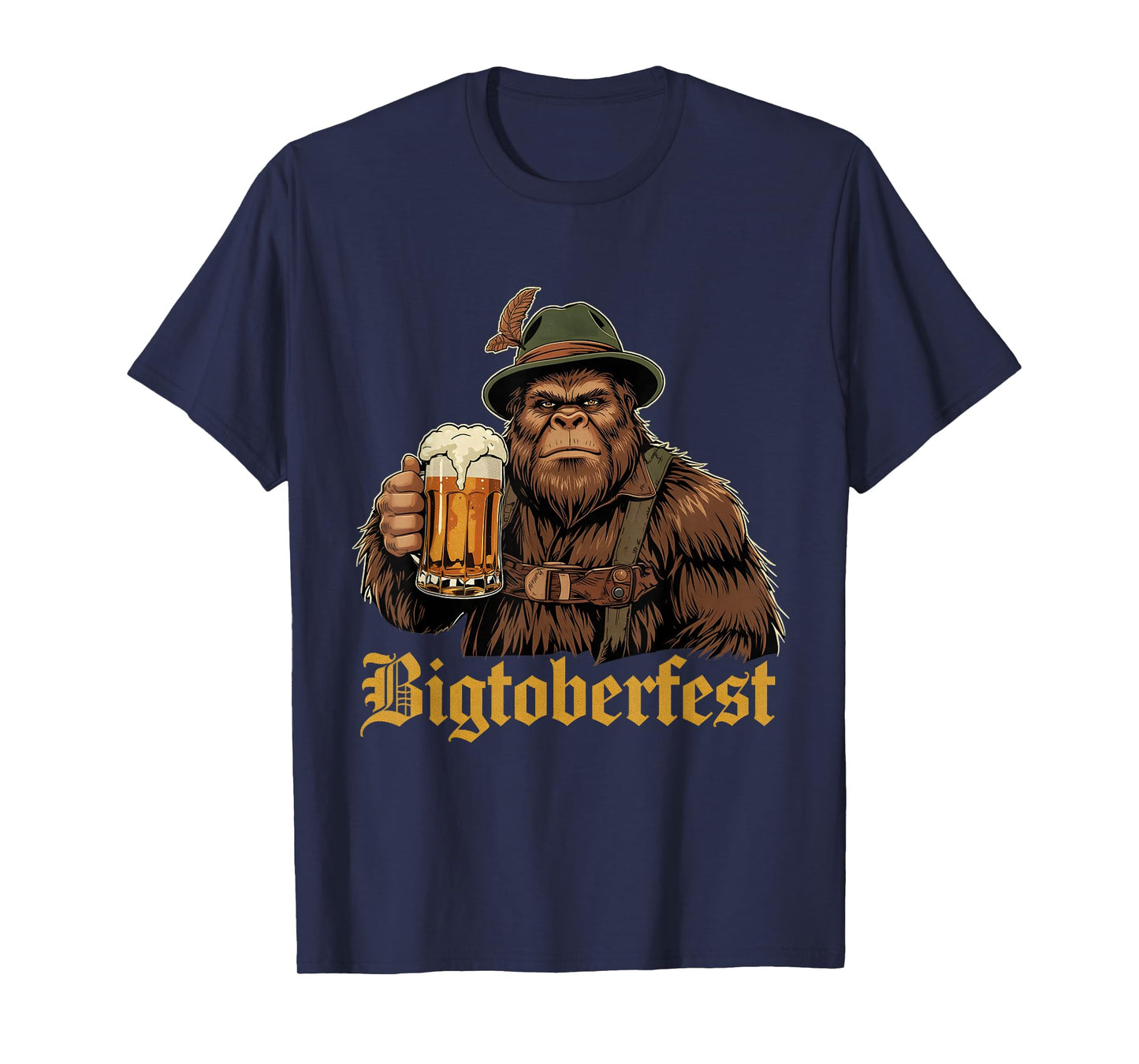 Funny Bigfoot Bigtoberfest Oktoberfest Beer Drinking Team T-Shirt