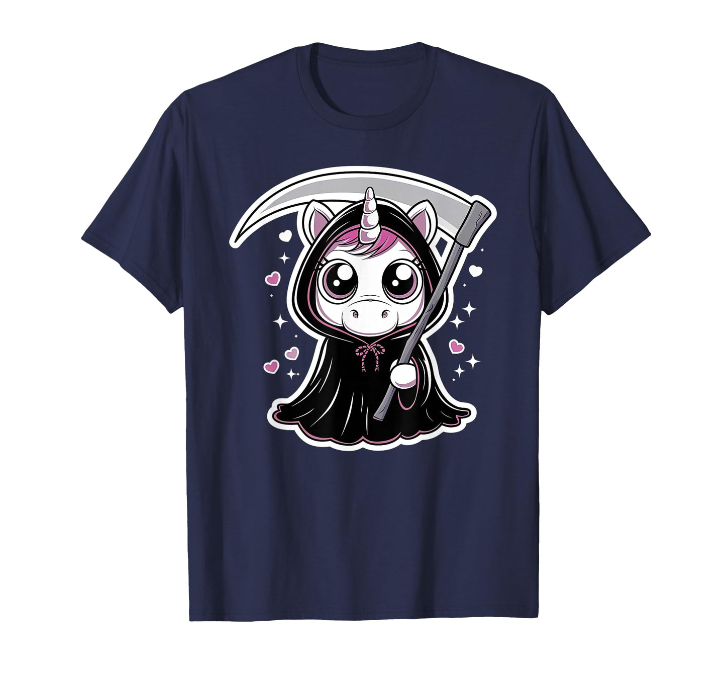 Kawaii Grim Reaper Unicorn T-Shirt