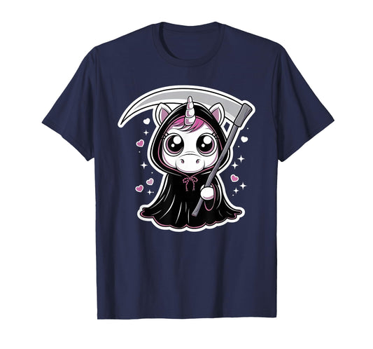 Kawaii Grim Reaper Unicorn T-Shirt