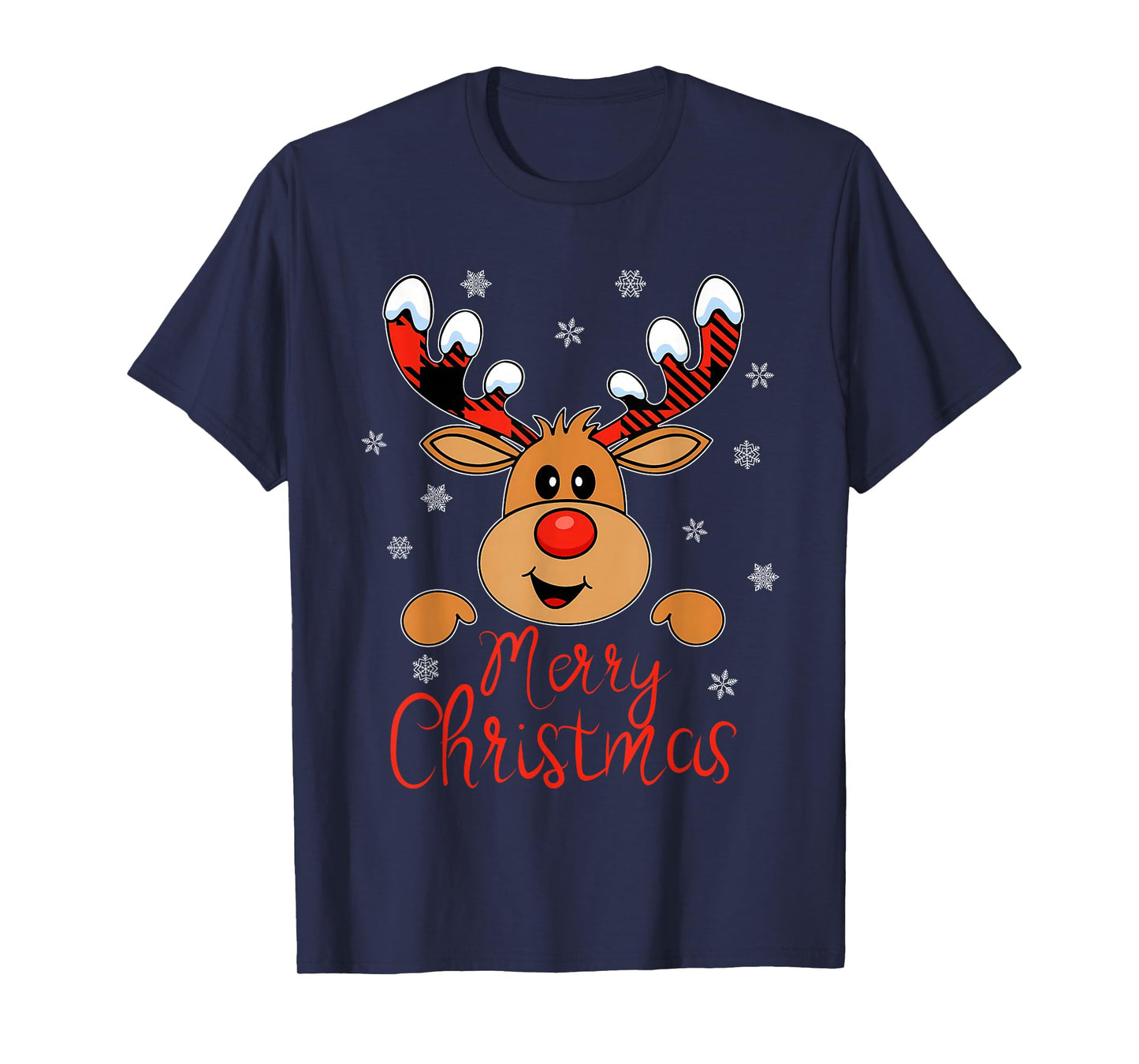 Merry Christmas Reindeer Xmas Family Men Women T-Shirt