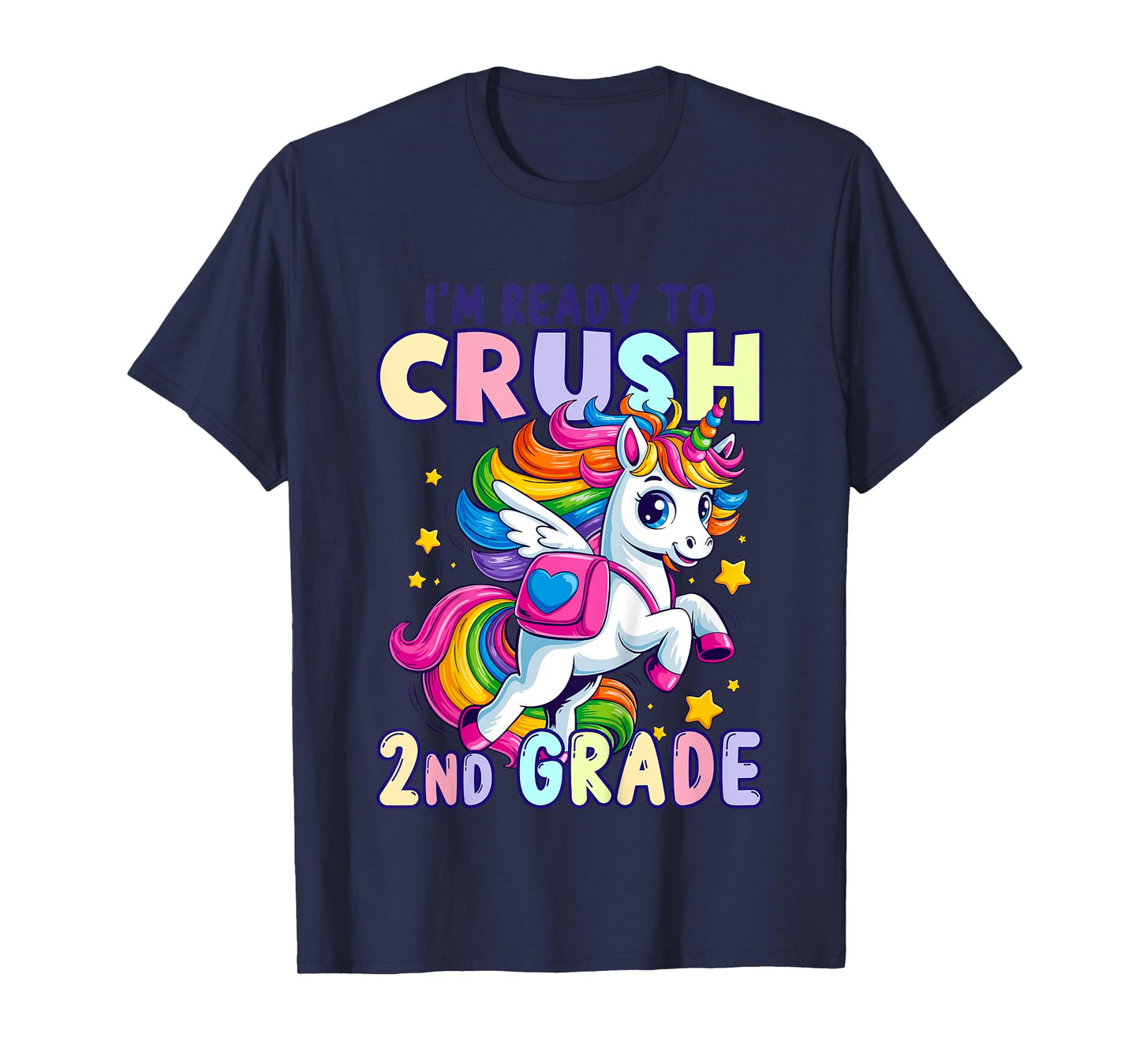Crush 2nd Grade Unicorn Girls Kids Back To School T-Shirt