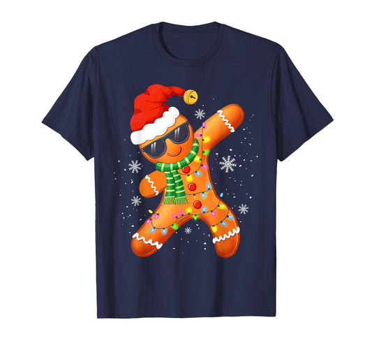 Christmas Shirts Kids Boys Toddler Gingerbread Xmas Lights T-Shirt