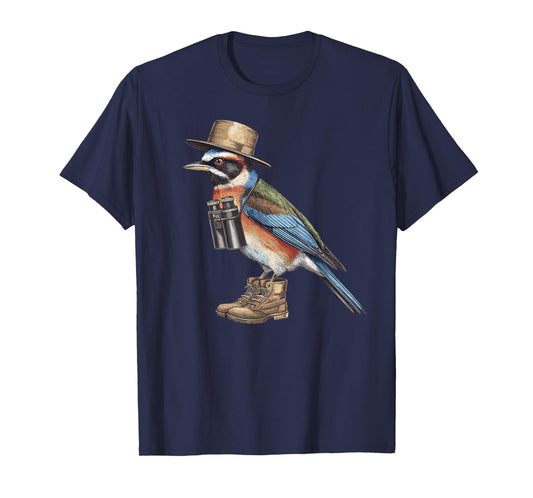 Bird Nerd Funny Birdwatching Birding Binocular Watcher Gifts T-Shirt