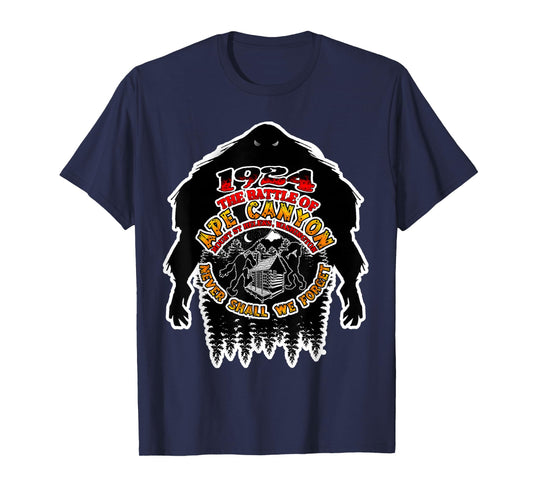 Battle of Ape Canyon; Bigfoot Sasquatch Mt. St. Helens T-Shirt