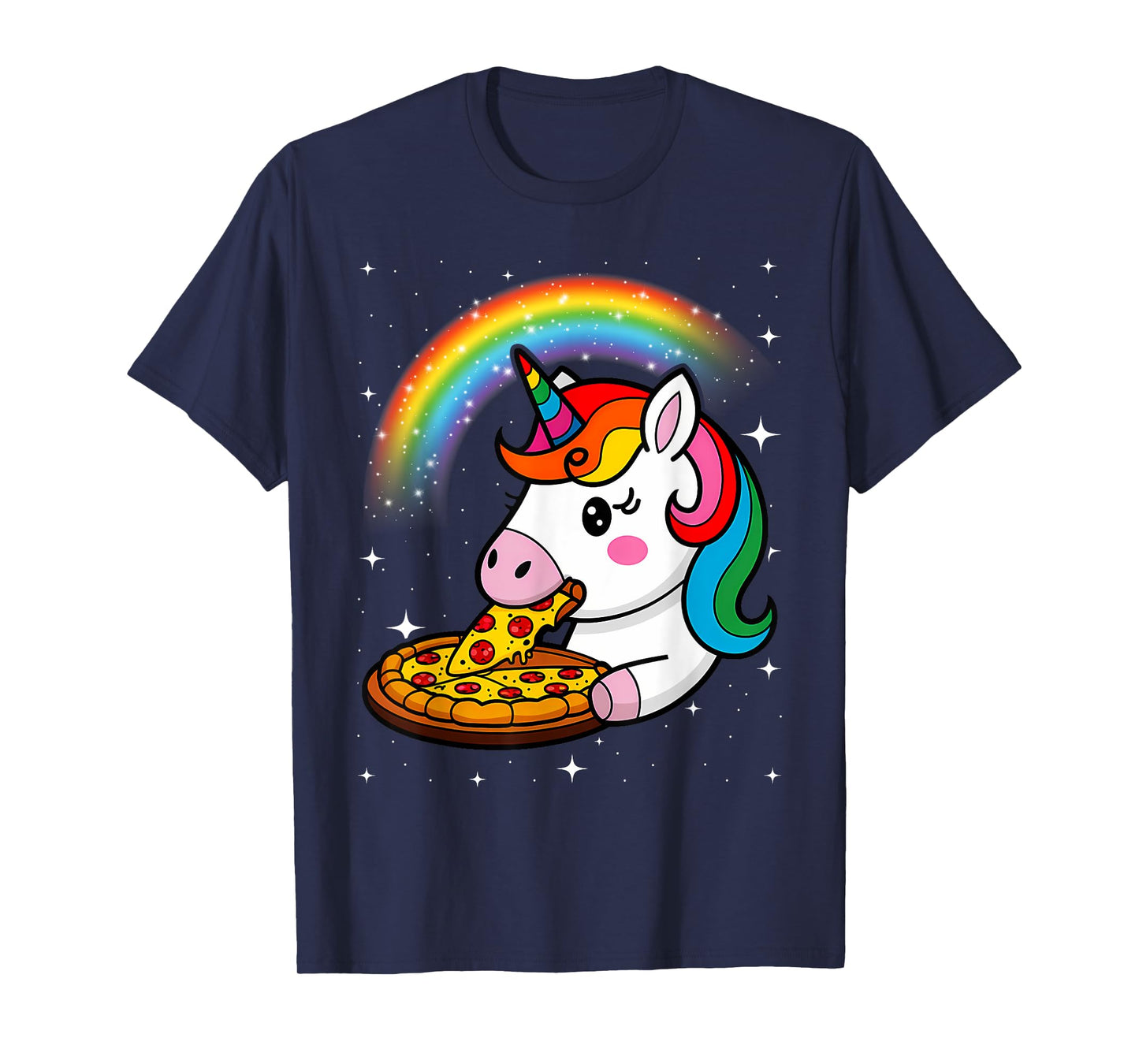 Unicorn Eating Pizza Unicorn Lovers Pizza Lovers T-Shirt