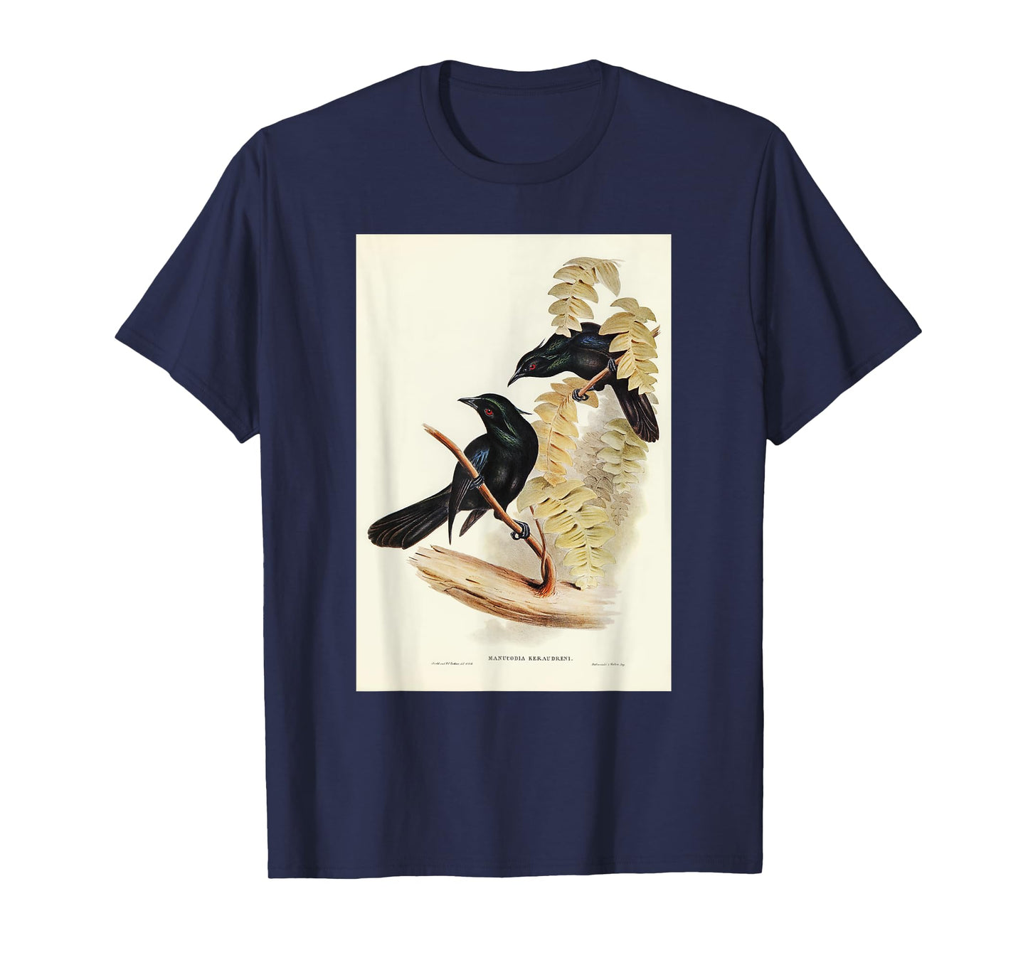 Keraudren's Crow-Shrike Birds Illustration For Men & Women T-Shirt