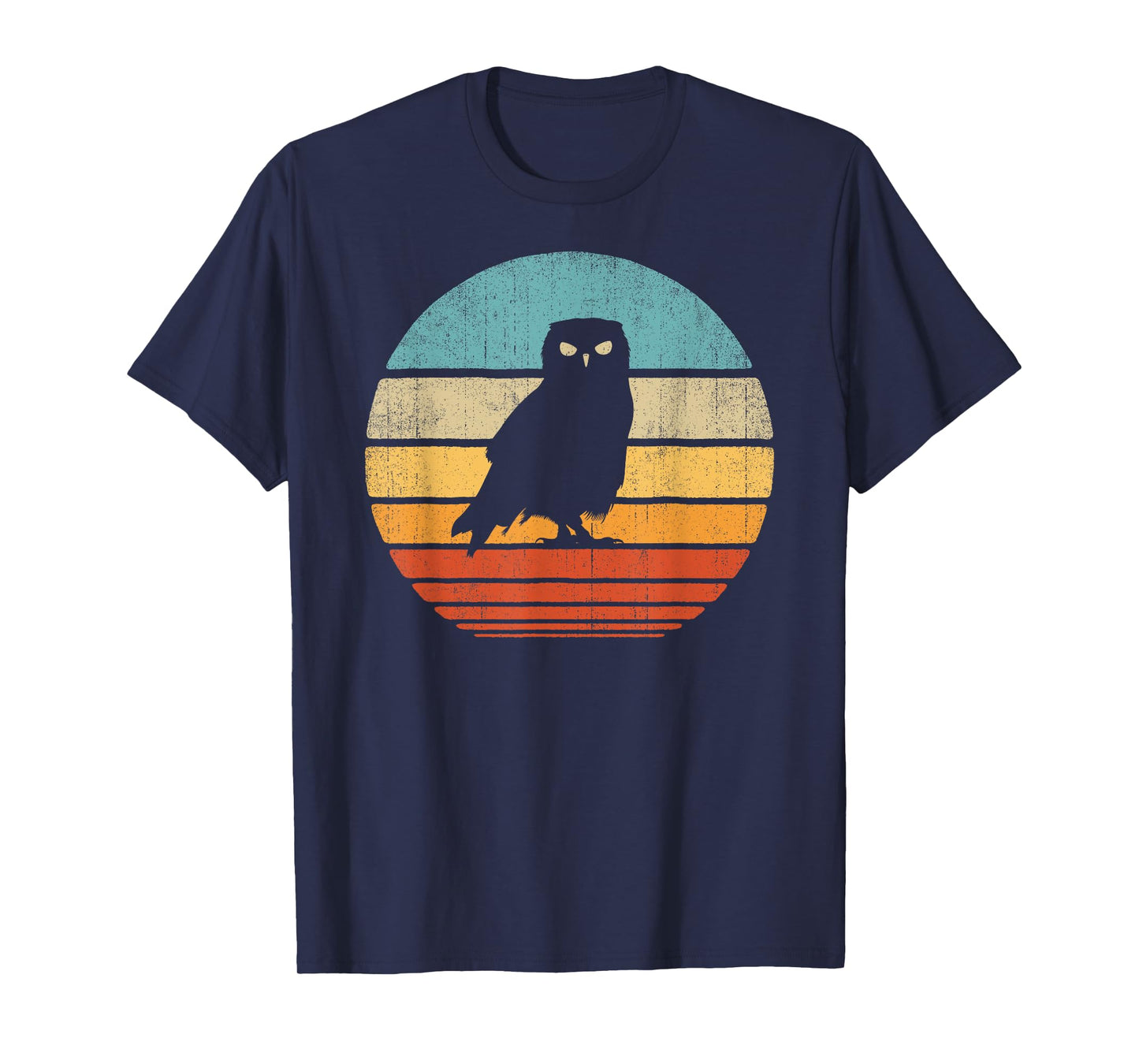 Owl Retro Vintage 60s 70s Sunset Bird T-Shirt