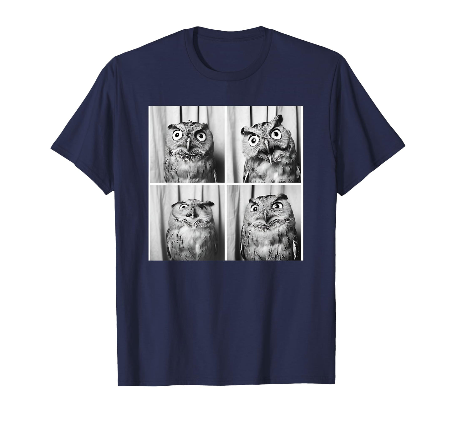 Unique Owl Nature Photography Men Women Kids Funny Owl Face Owl Lover Funny Bird Wildlife T-Shirt, Small