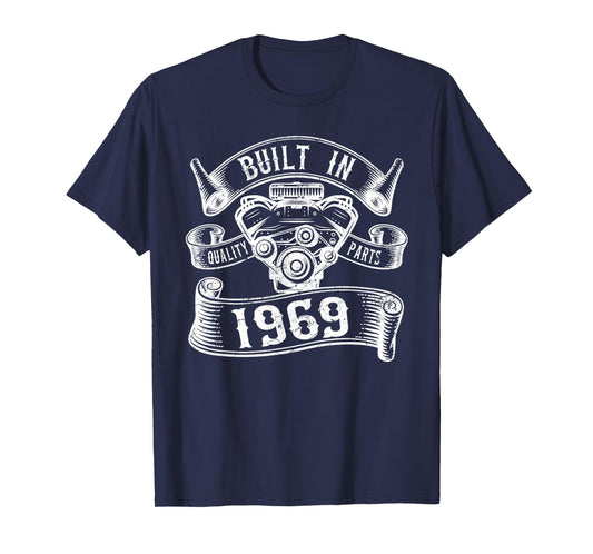 Vintage Built In 1969 Engine, Born in 1969 Gifts Birthday T-Shirt
