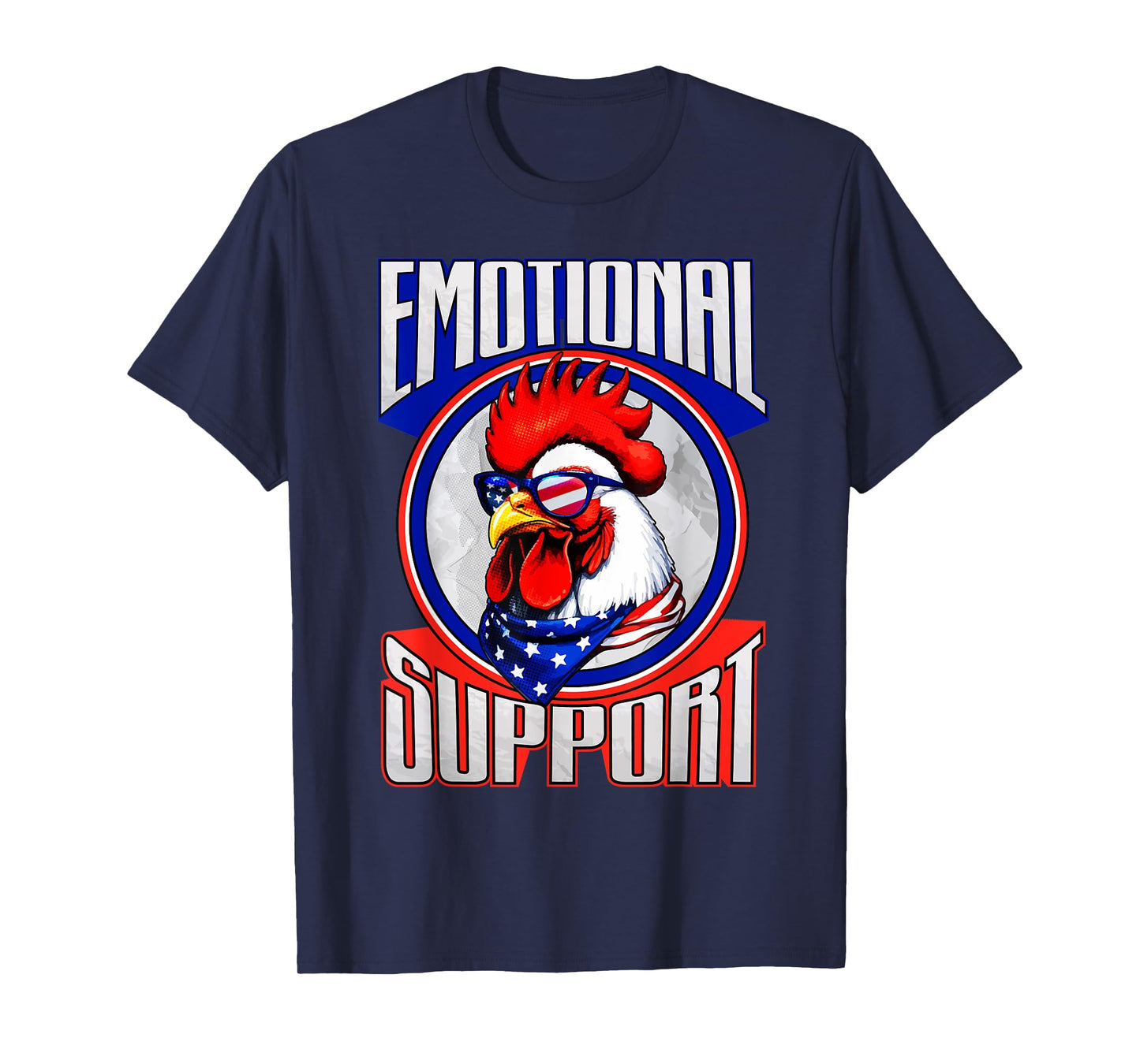 Emotional Support Chicken Lover Gift Funny Rooster T-Shirt