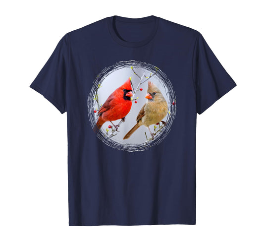Cardinal Birds Birdwatching Lover Nature Wildlife T-Shirt