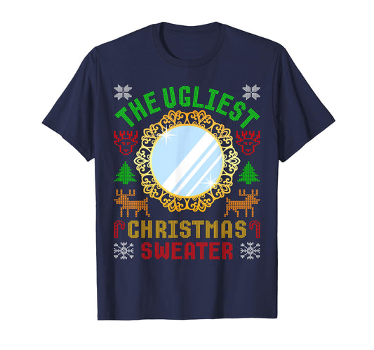 The Ugliest Ugly Christmas Sweater With Mirror Funny Xmas T-Shirt