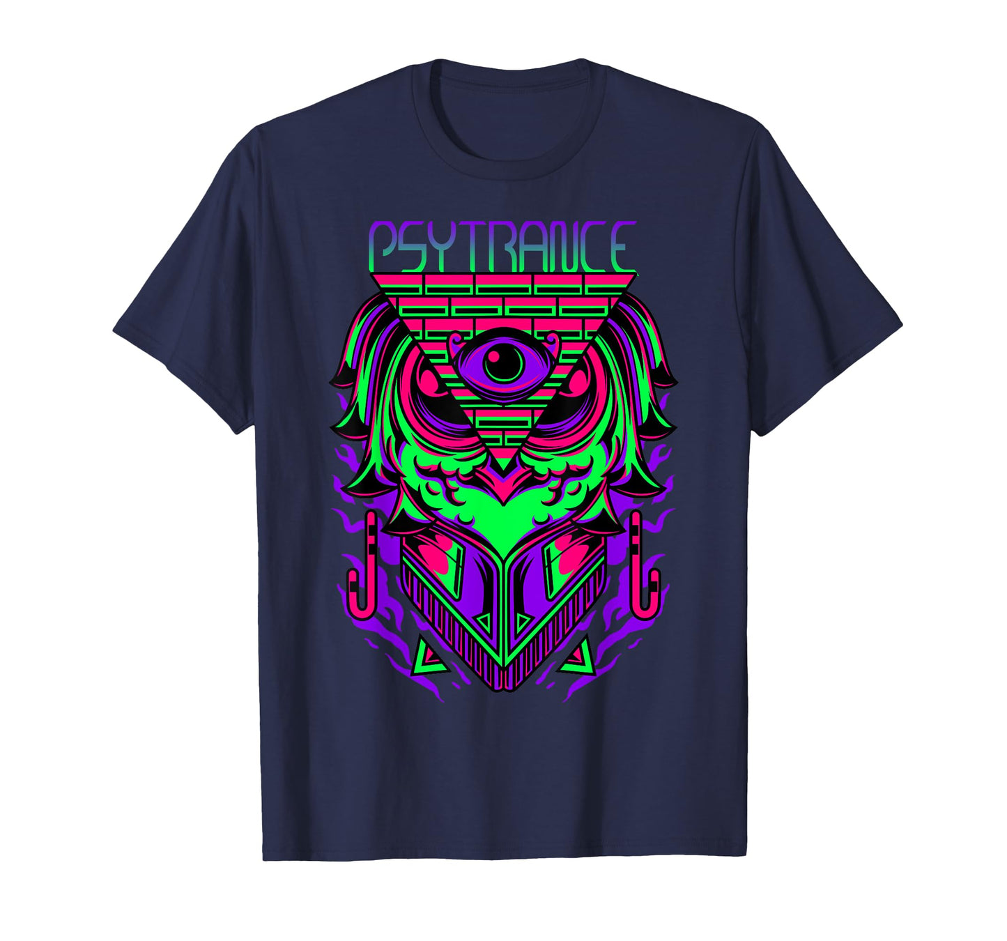 Psytrance Shirt, Rave Shirt, Techno Owl, EDM, Trippy 3rd Eye T-Shirt