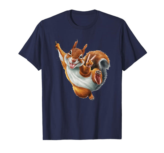 FUNNY SQUIRREL GIVING A PEACE SIGN. Makes me smile! SHAKA! T-Shirt