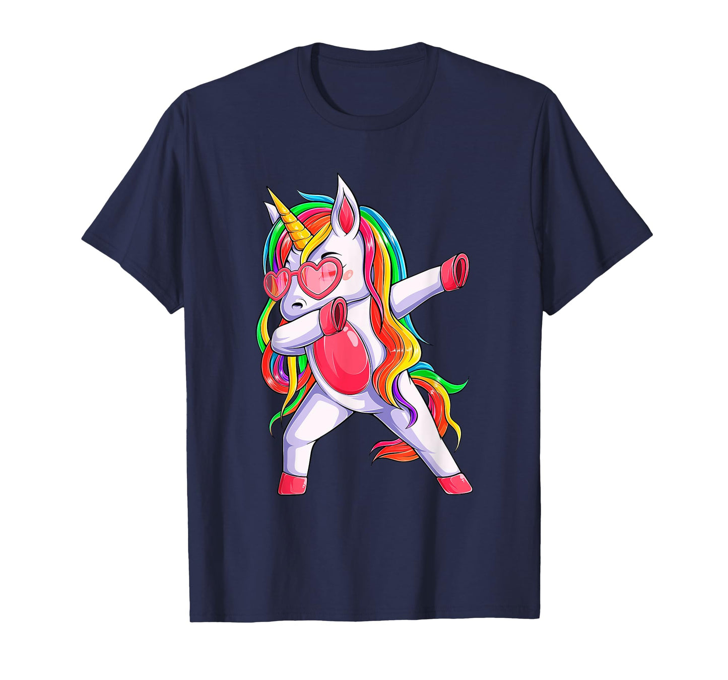 Dabbing Unicorn Party Birthday Rainbow Girls Kids Women Dab T-Shirt