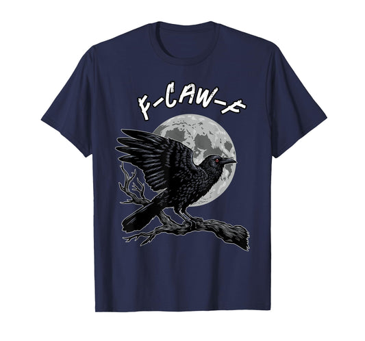 Vintage Crow F Caw F Funny Black Bird Lover Raven Gothic T-Shirt