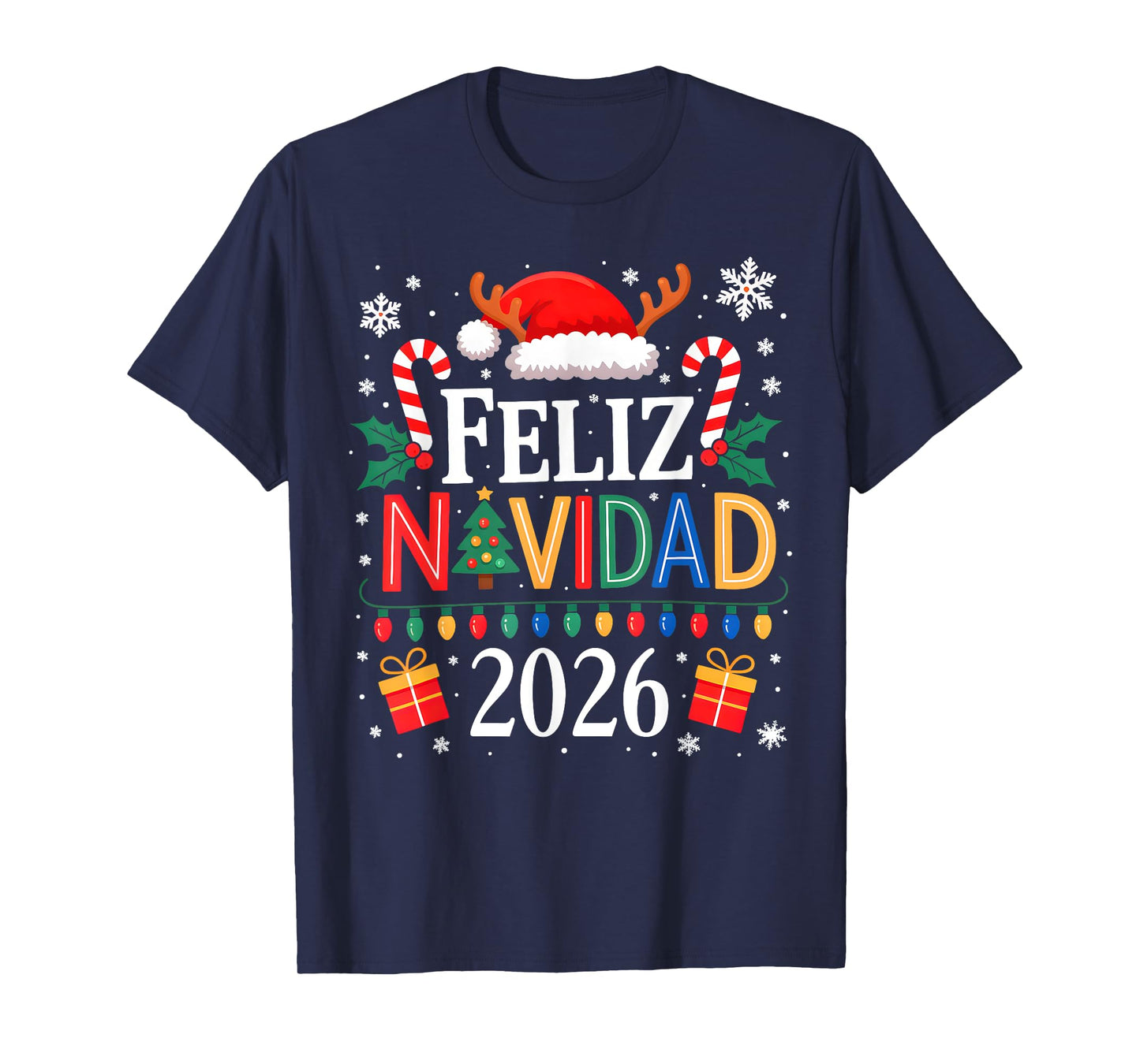 Feliz Navidad 2026 Matching Family Spanish Christmas Mexican T-Shirt