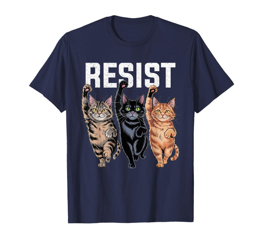 Funny Cats Resist Cat Protest Against Tariffs Men Women Kids T-Shirt