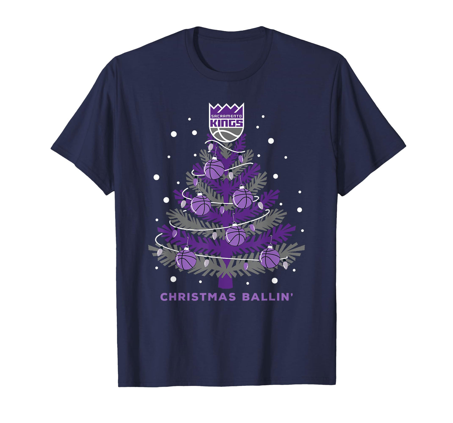 NBA Sacramento Kings Christmas X-Mas Tree T-Shirt