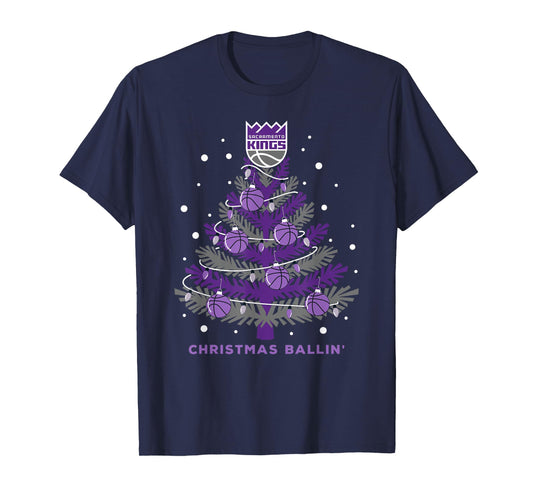 NBA Sacramento Kings Christmas X-Mas Tree T-Shirt