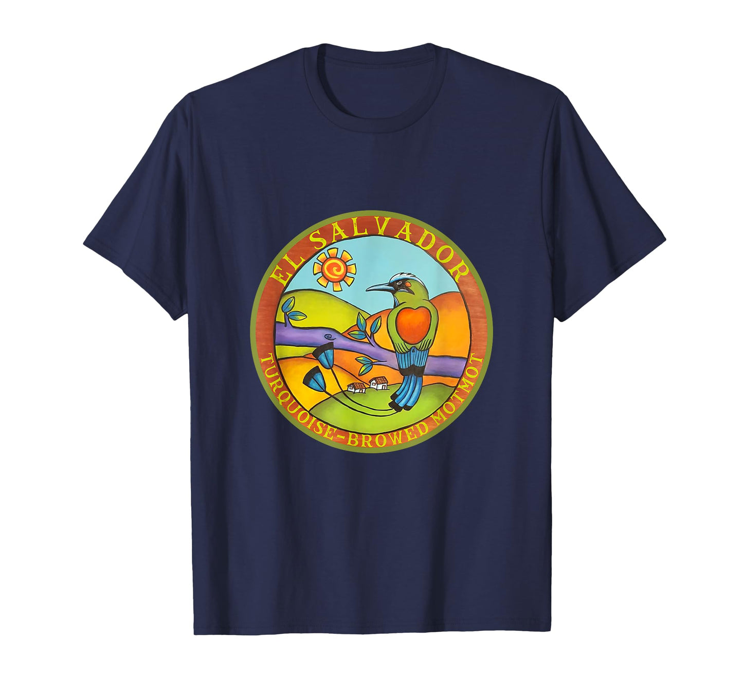 El Salvador Turquoise Browed Motmot bird watching travel T-Shirt